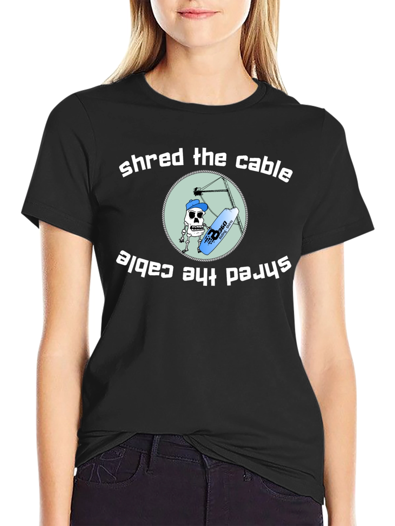 Shred the Cable T-Shirt - Wakeboarding Graphic Tee