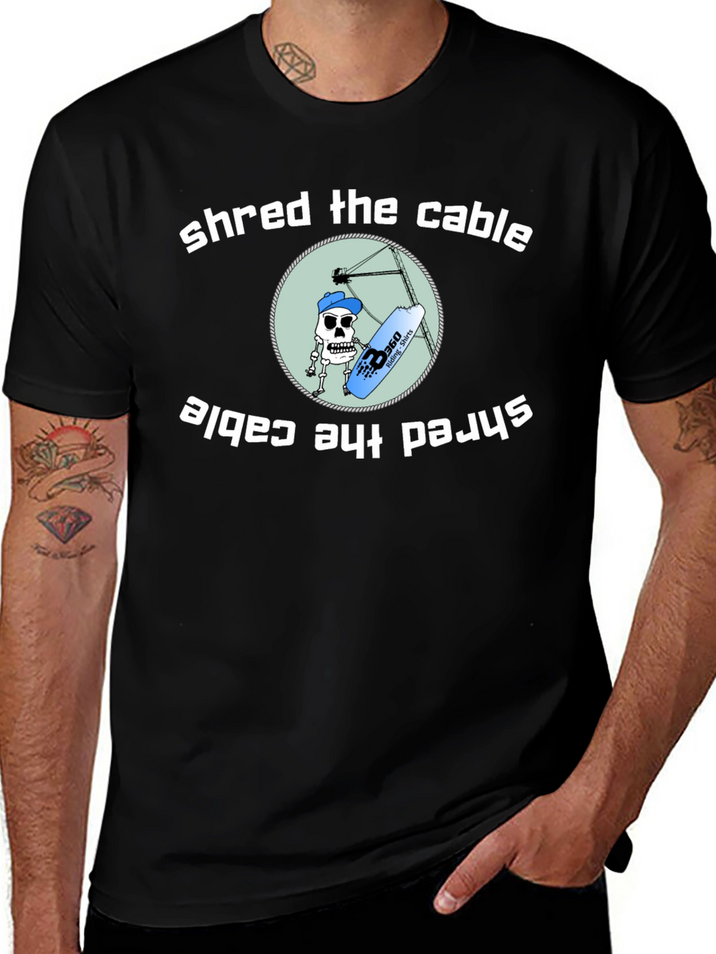 Shred the Cable T-Shirt - Wakeboarding Graphic Tee