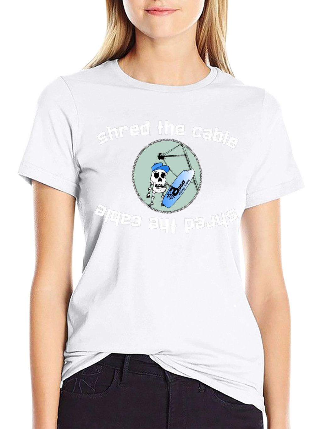 Shred the Cable T-Shirt - Wakeboarding Graphic Tee