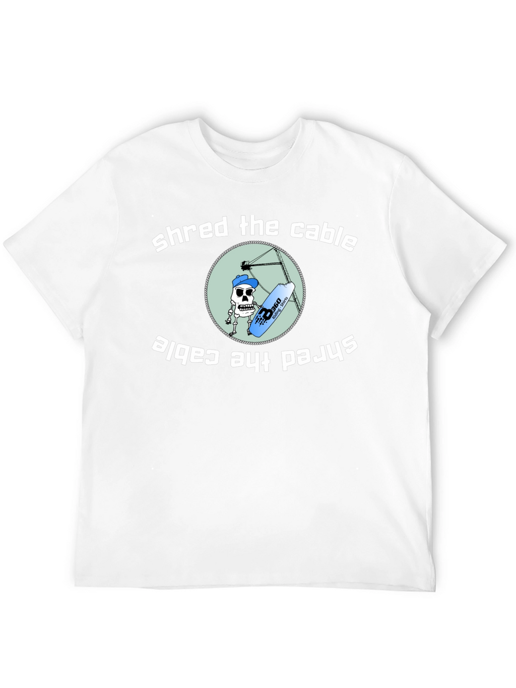 Shred the Cable T-Shirt - Wakeboarding Graphic Tee