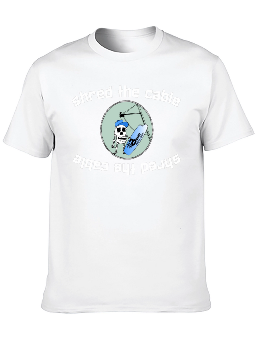 Shred the Cable T-Shirt - Wakeboarding Graphic Tee