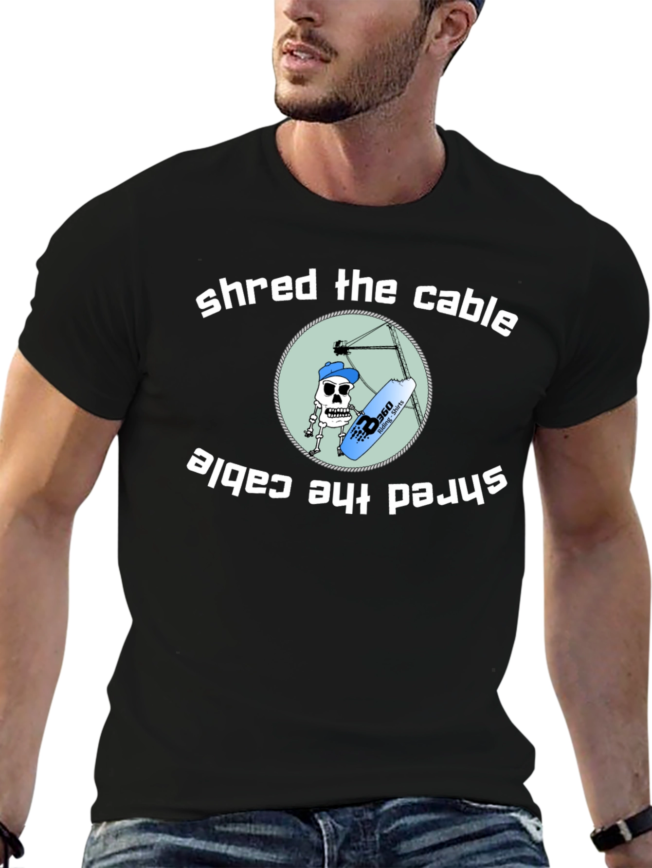 Shred the Cable T-Shirt - Wakeboarding Graphic Tee