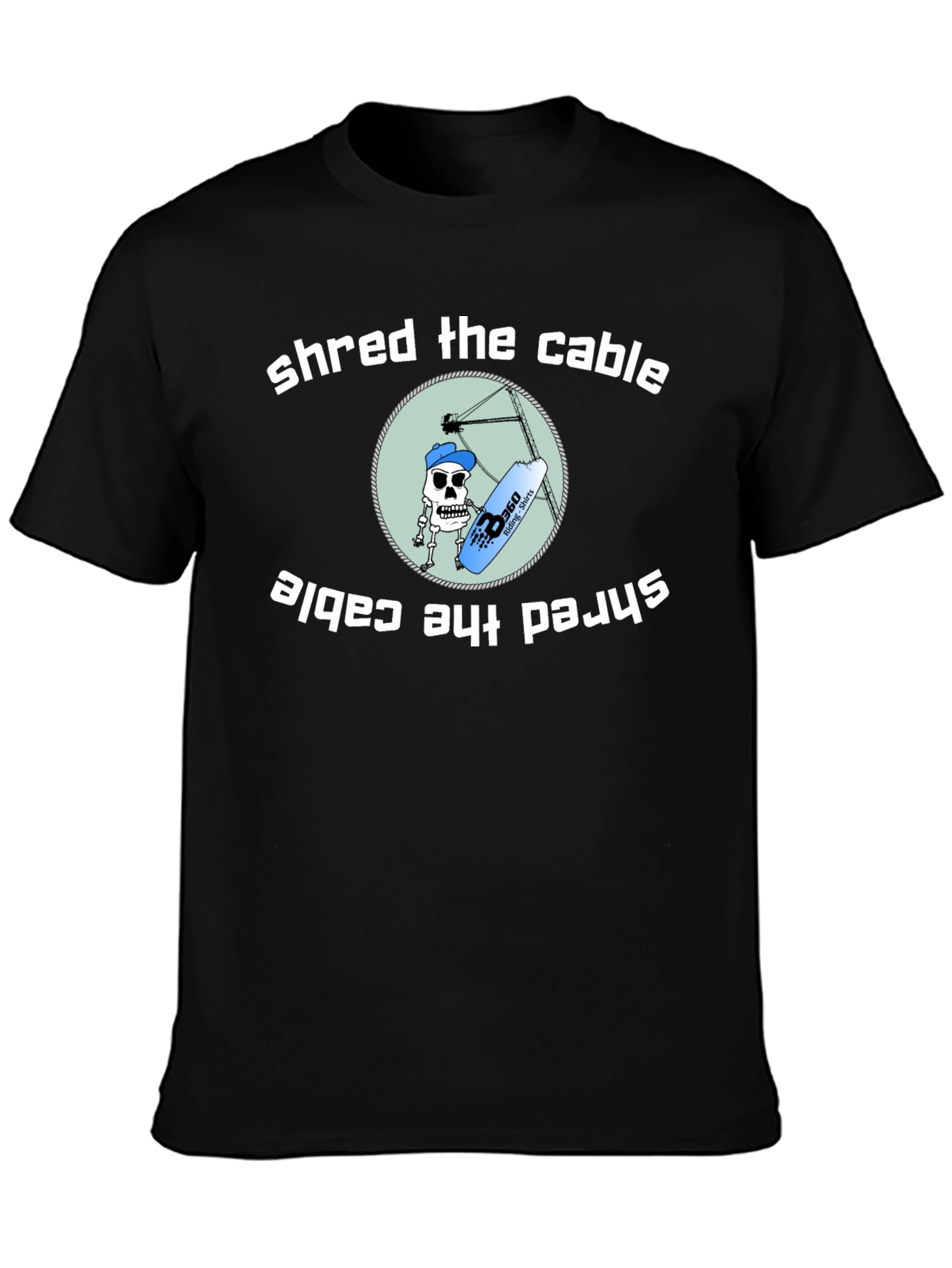 Shred the Cable T-Shirt - Wakeboarding Graphic Tee