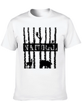 Natural Wildlife Graphic Print Black T-Shirt