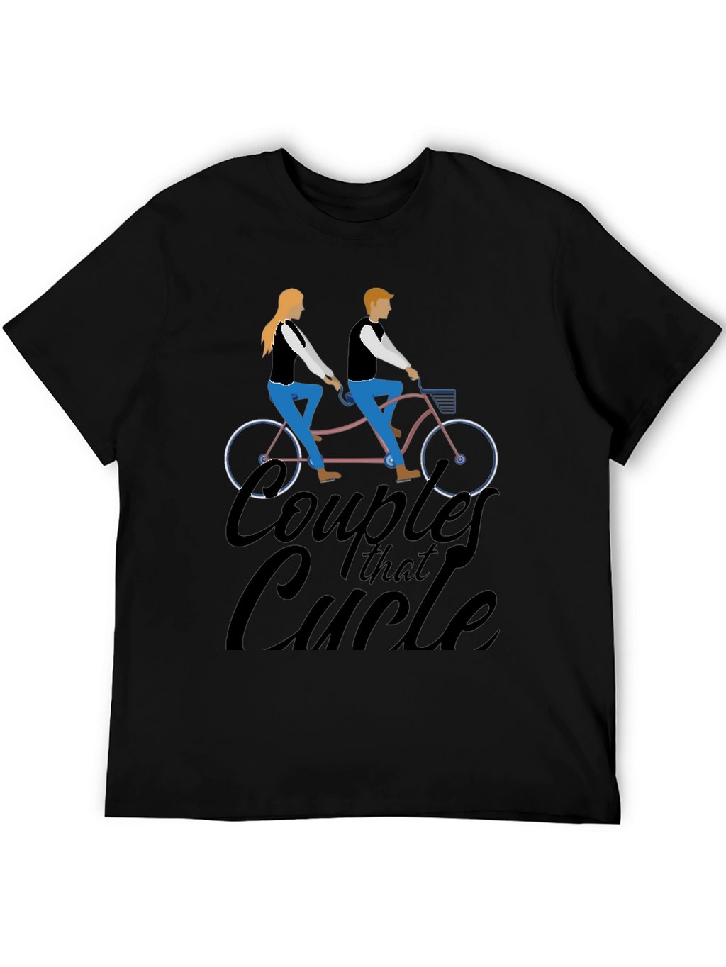 Couples That Cycle T-Shirt - Black
