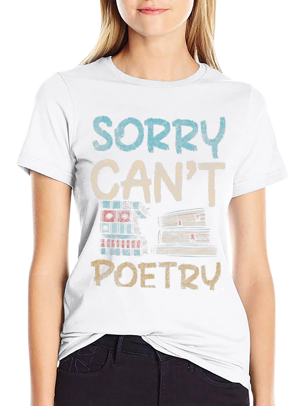 Sorry Cant Poetry Black Graphic Tee