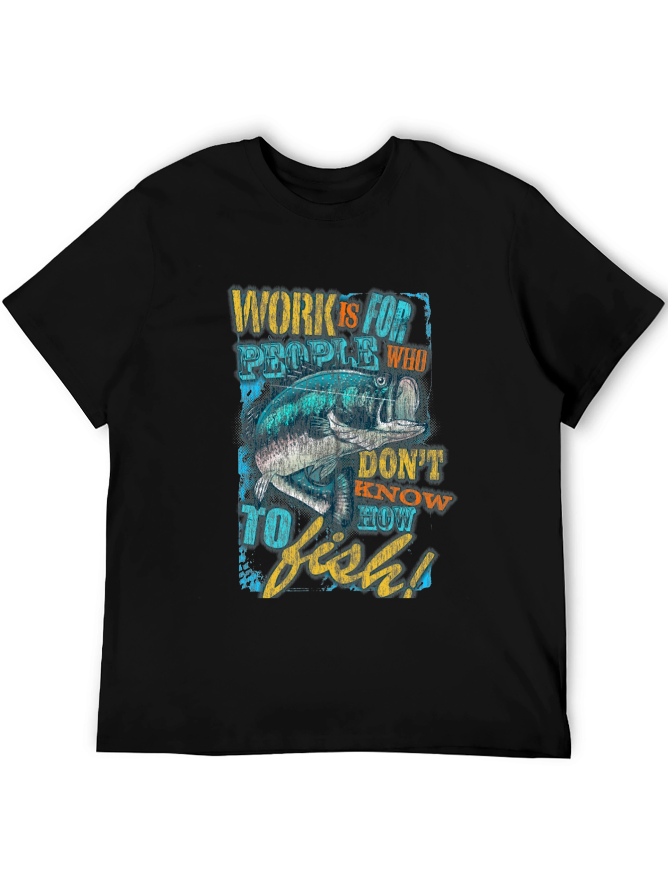 Fishing Graphic T-Shirt - Work is for People