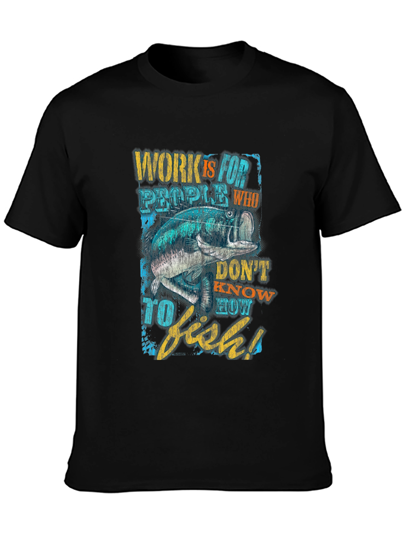 Fishing Graphic T-Shirt - Work is for People