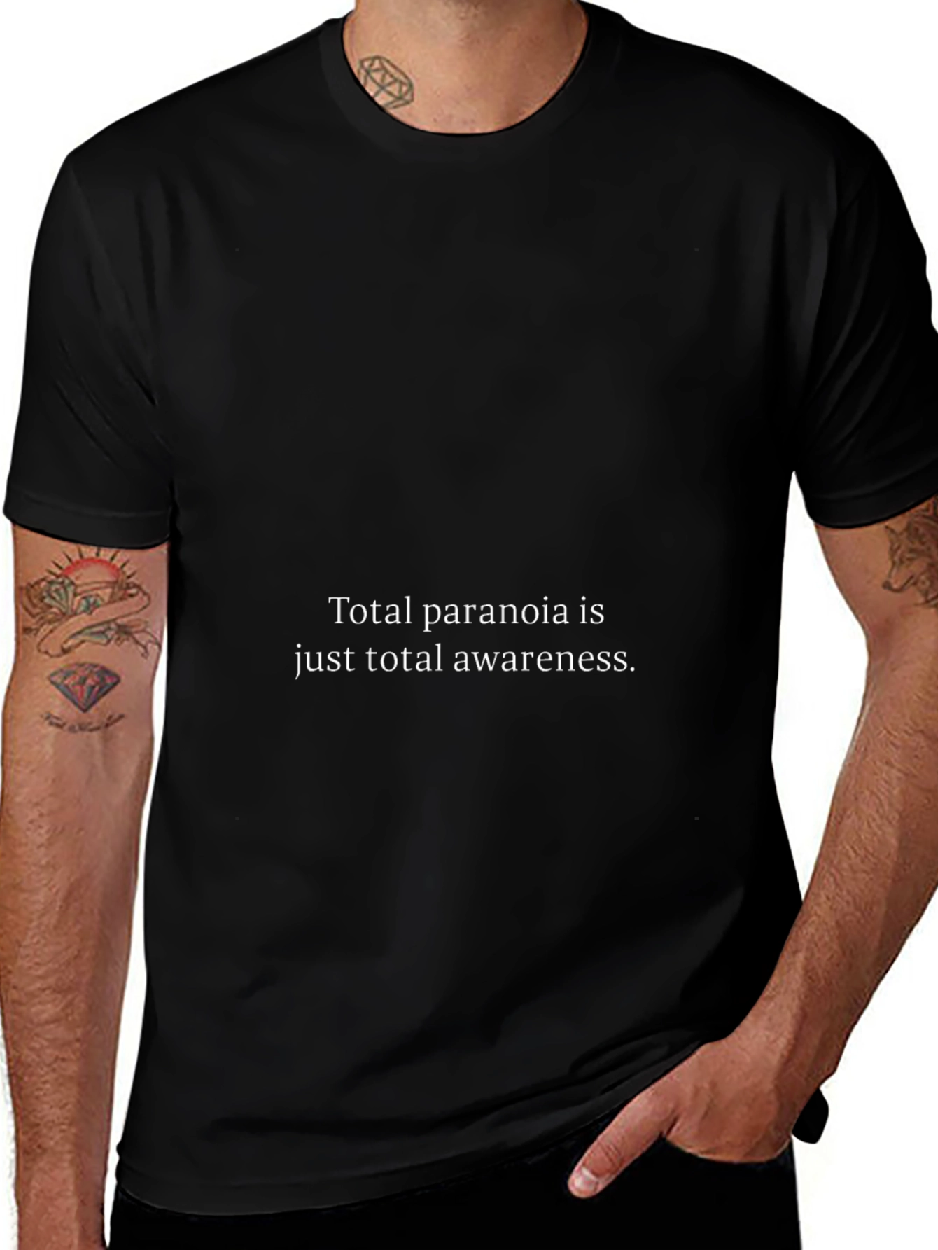 Paranoia Awareness Graphic Tee - Black