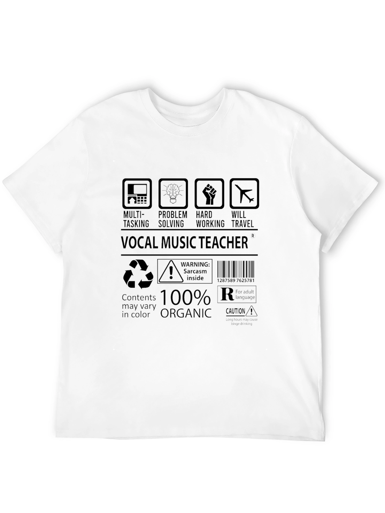 Vocal Music Teacher 100% Organic T-Shirt