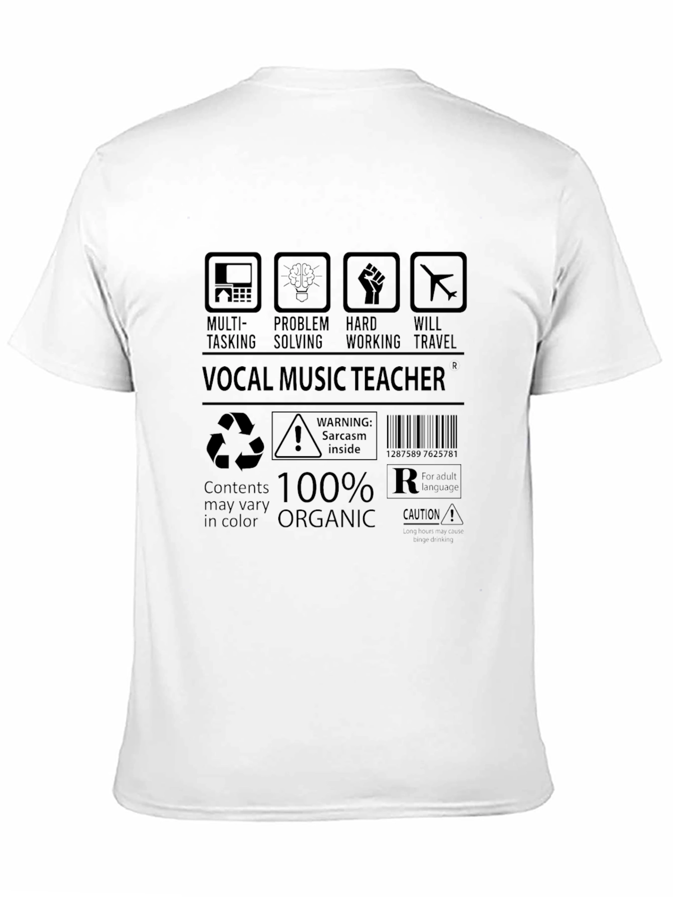 Vocal Music Teacher 100% Organic T-Shirt