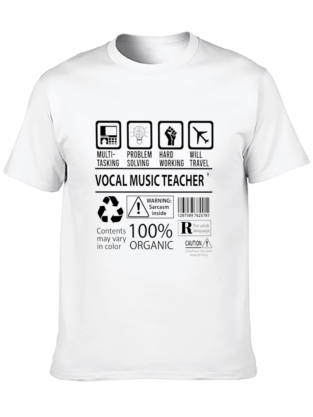 Vocal Music Teacher 100% Organic T-Shirt