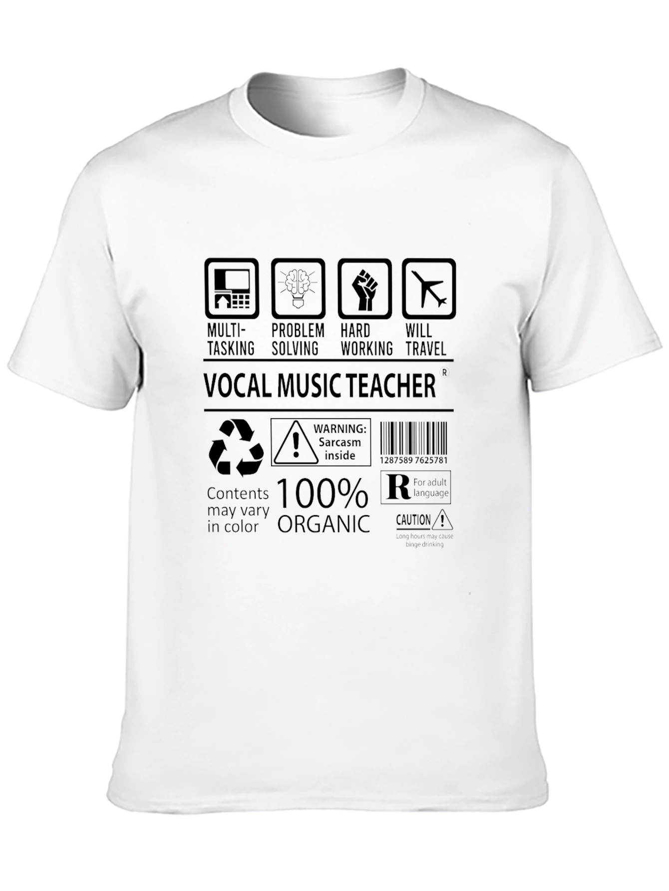 Vocal Music Teacher 100% Organic T-Shirt