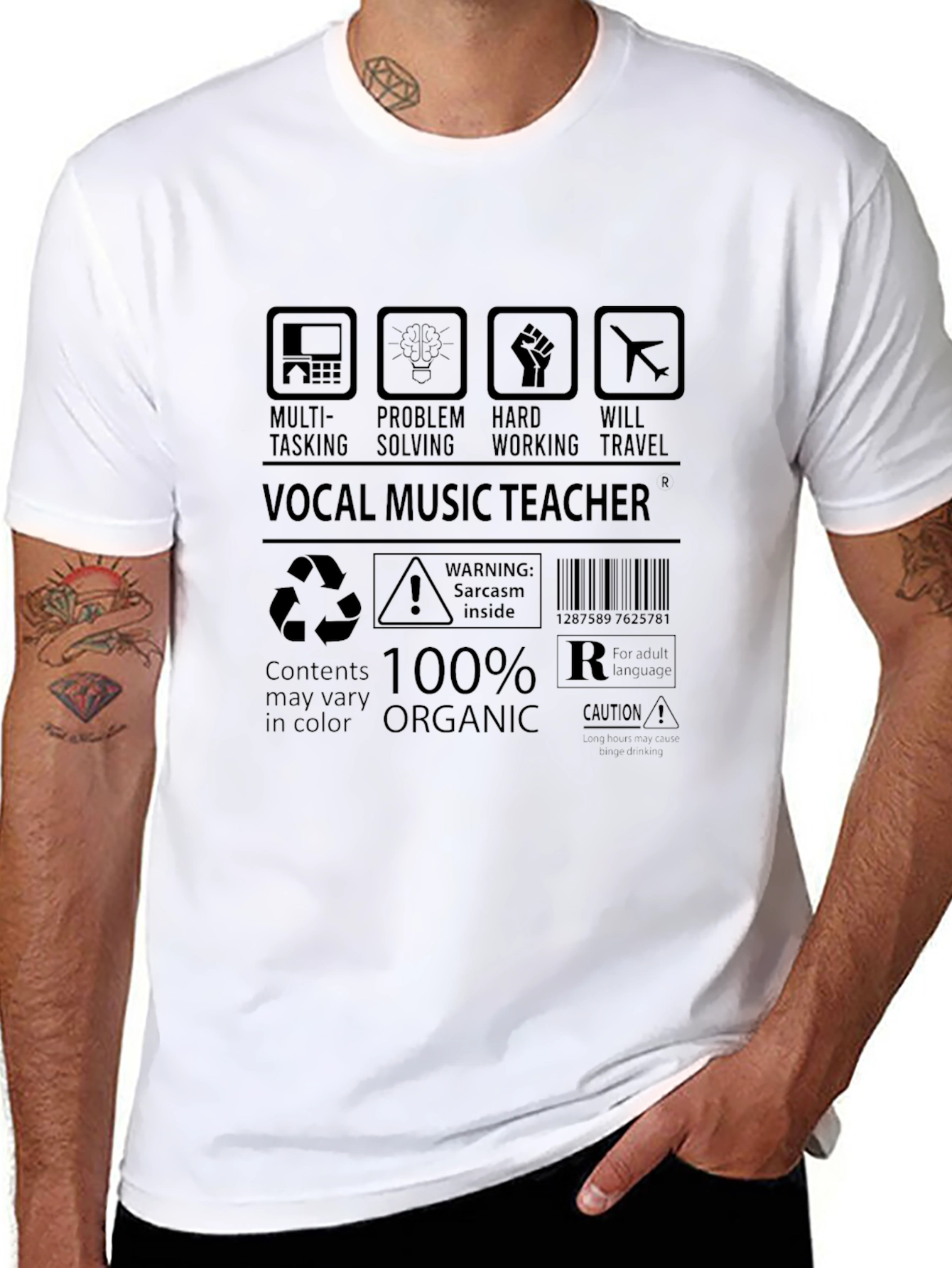 Vocal Music Teacher 100% Organic T-Shirt