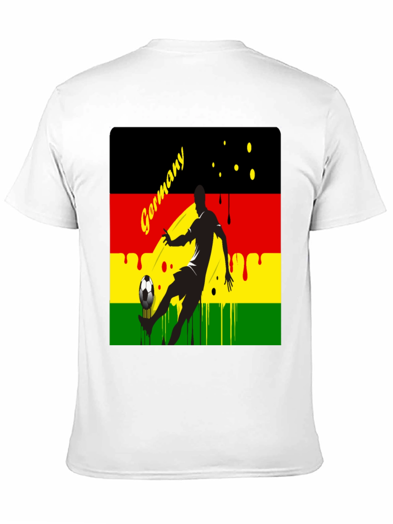 Germany Soccer Fan T-Shirt - Black Cotton Tee