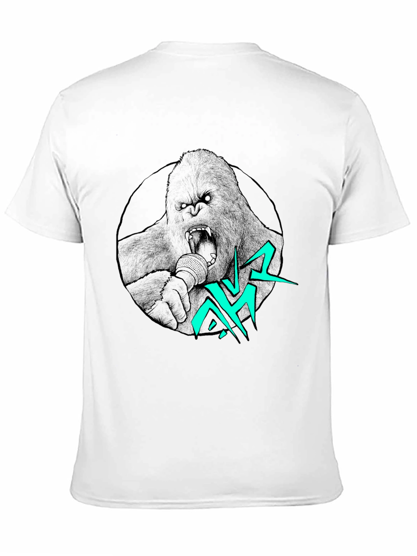 Gorilla Singer Graphic Print Black T-Shirt