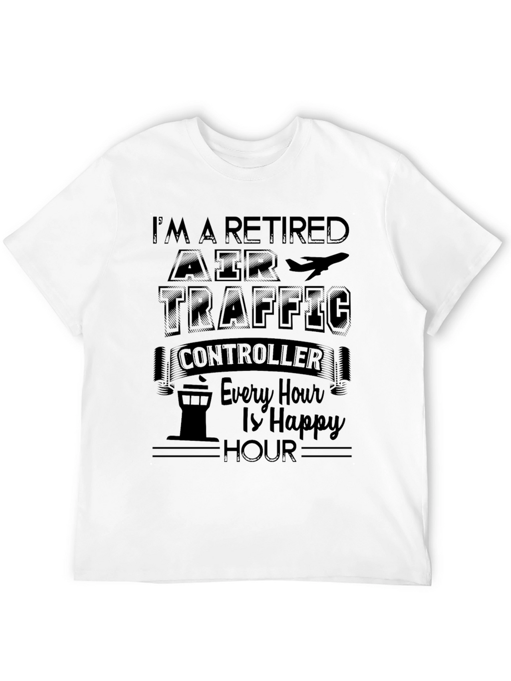 Retired Air Traffic Controller Funny Graphic T-Shirt