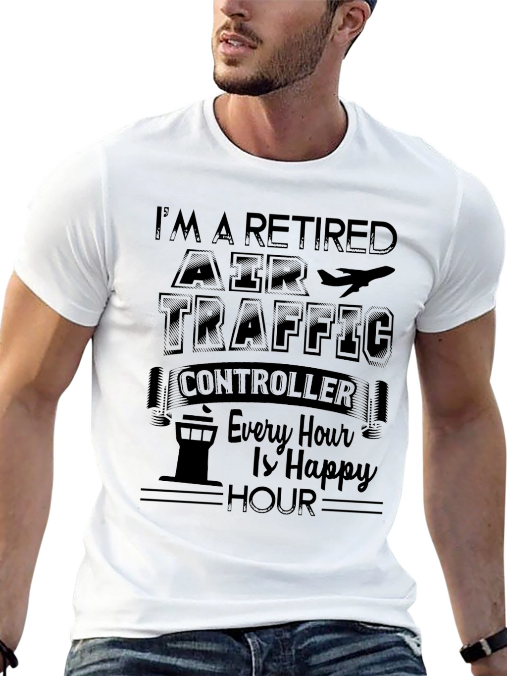 Retired Air Traffic Controller Funny Graphic T-Shirt