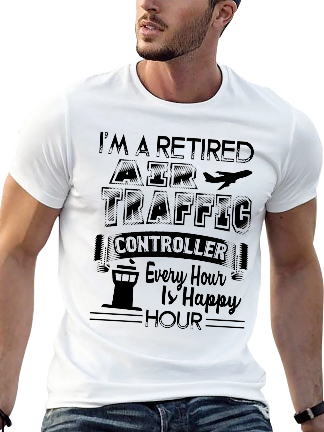Retired Air Traffic Controller Funny Graphic T-Shirt