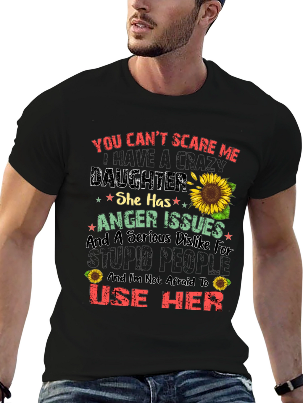 Crazy Daughter T-Shirt - Funny Novelty Gift