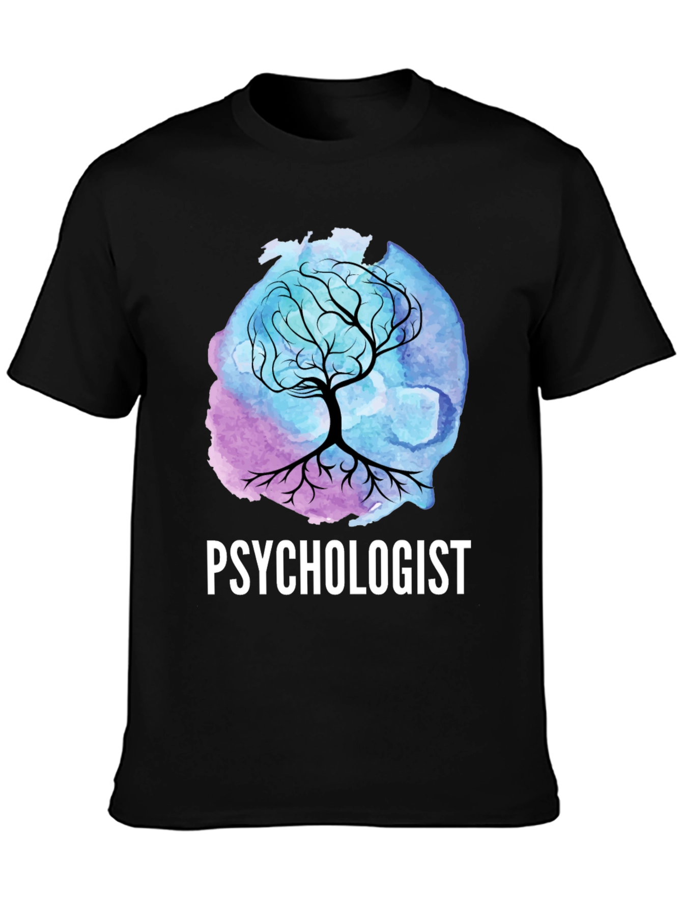Psychologist Tree T-Shirt - Watercolor Design