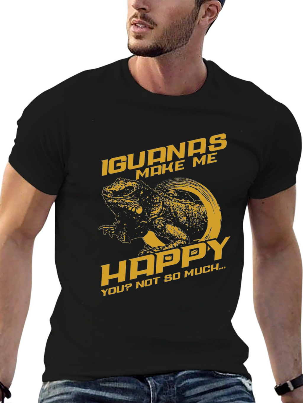 Iguanas Make Me Happy Graphic T-Shirt