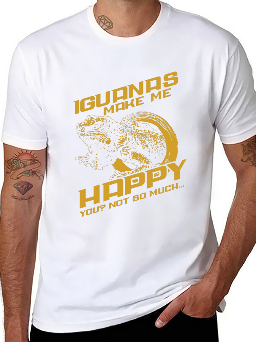 Iguanas Make Me Happy Graphic T-Shirt