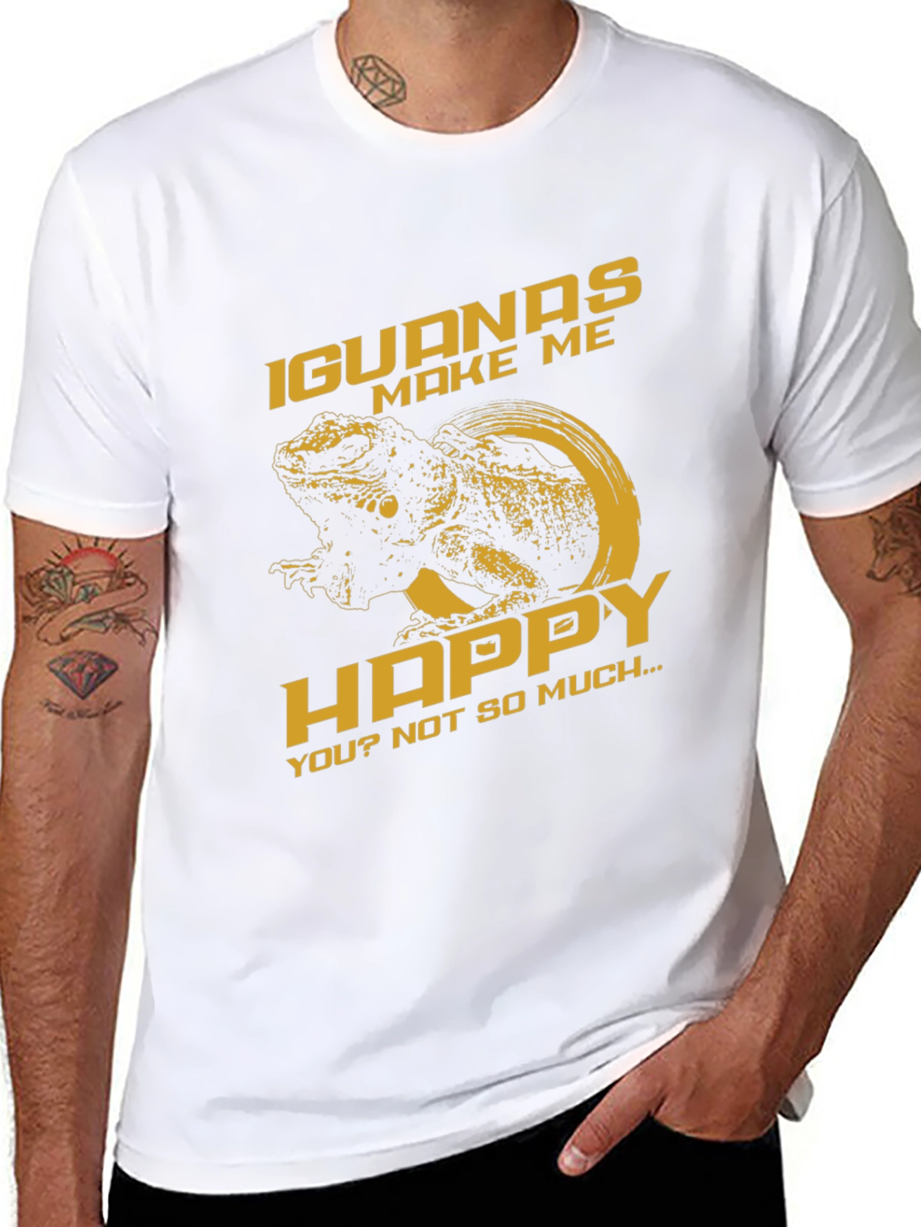 Iguanas Make Me Happy Graphic T-Shirt