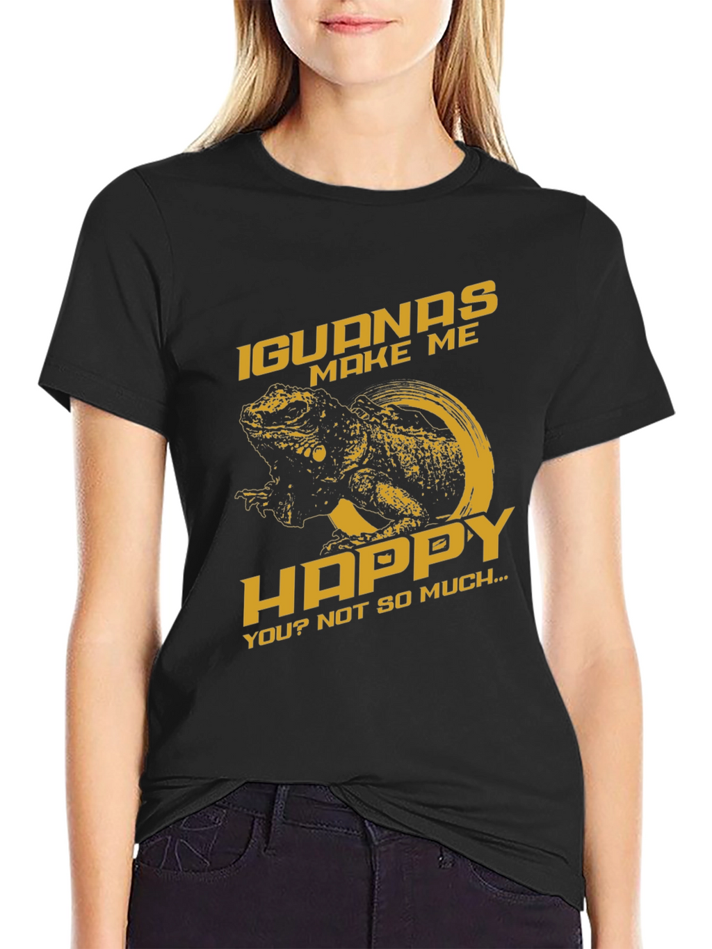 Iguanas Make Me Happy Graphic T-Shirt