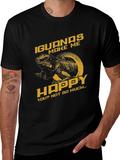 Iguanas Make Me Happy Graphic T-Shirt