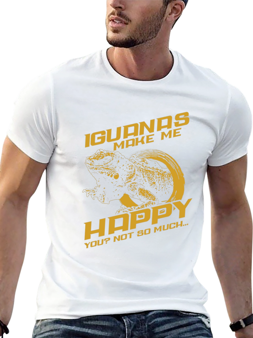 Iguanas Make Me Happy Graphic T-Shirt