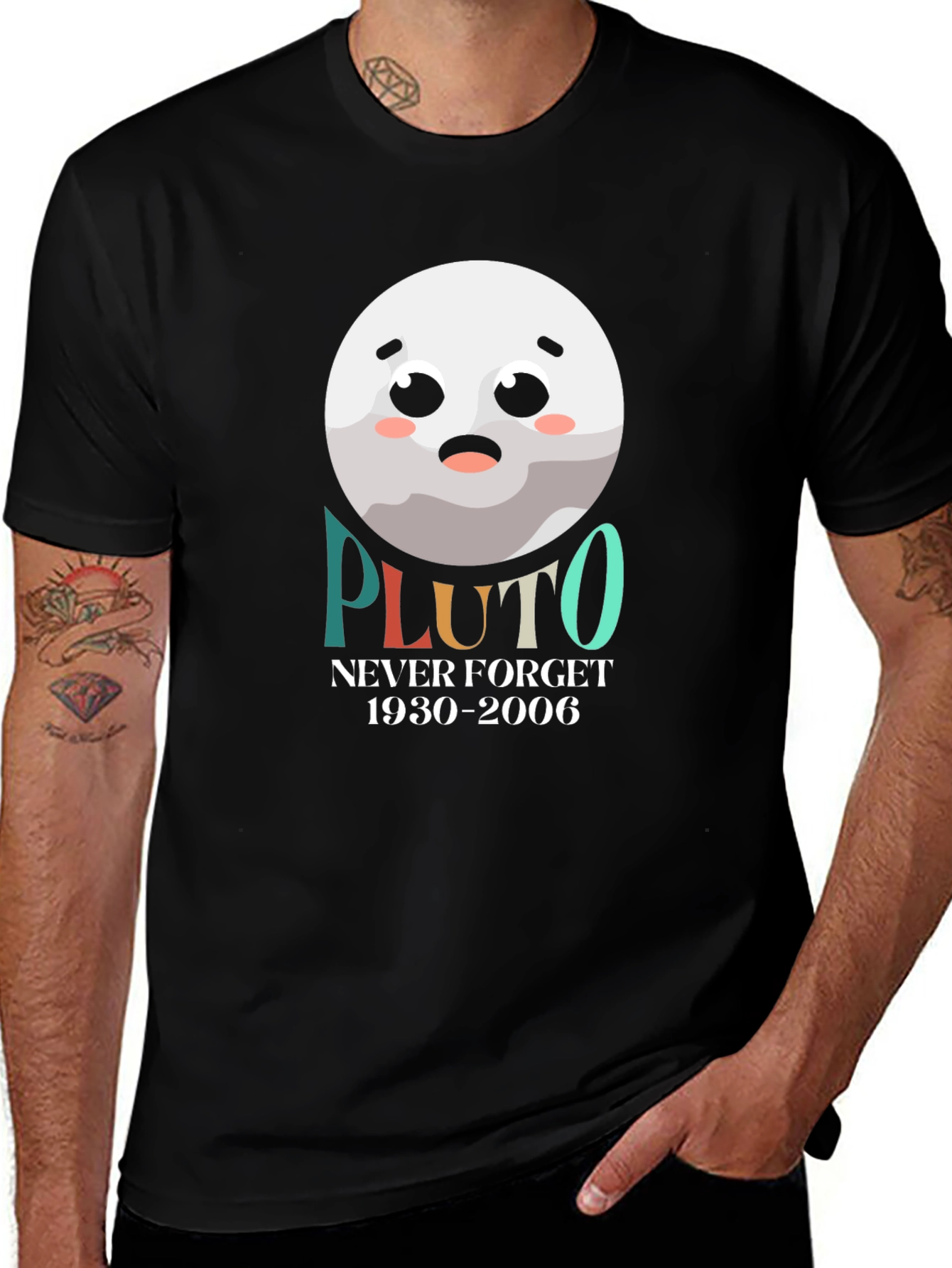 Pluto Never Forget T-Shirt Funny Planet Tee