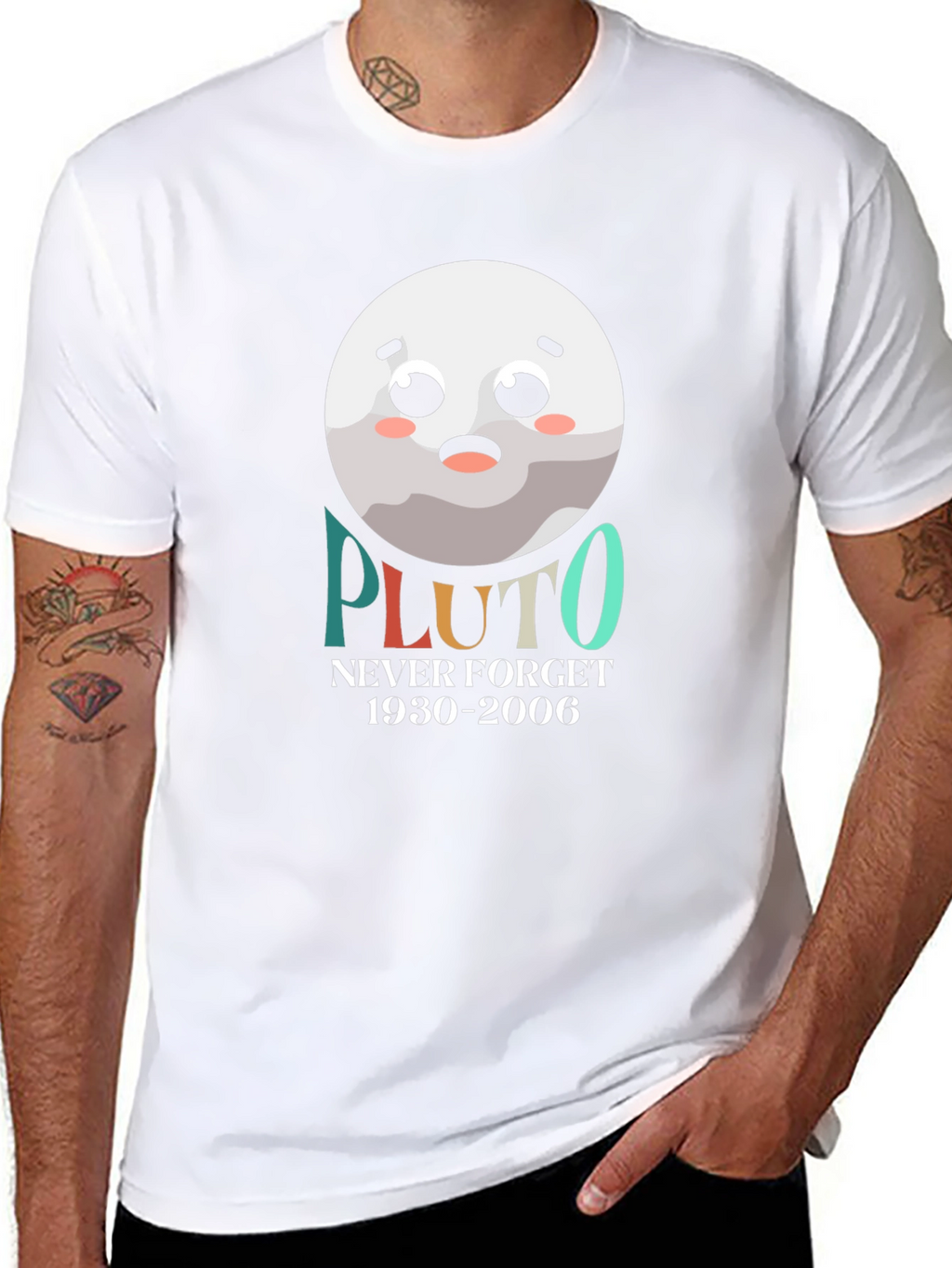 Pluto Never Forget T-Shirt Funny Planet Tee