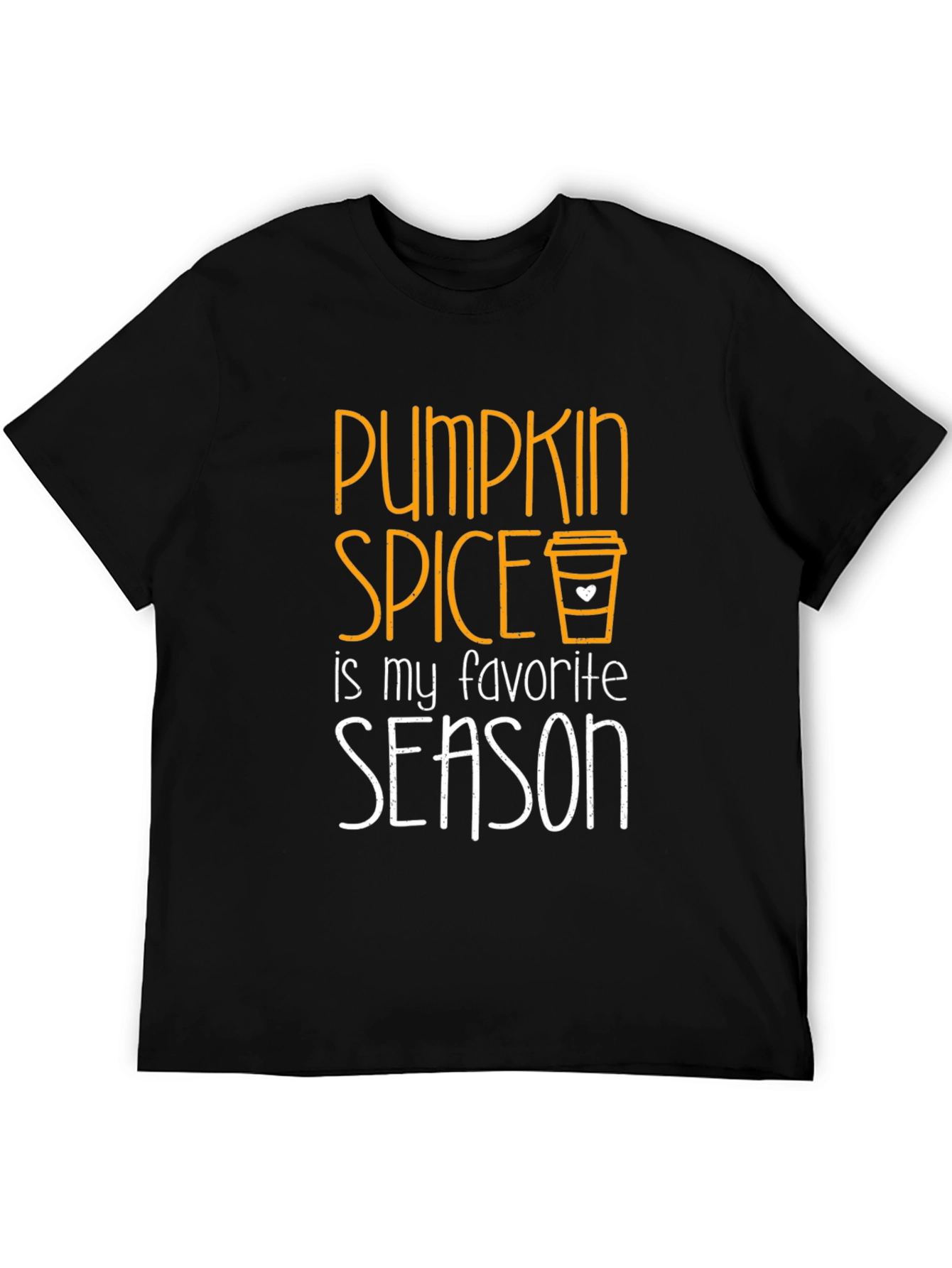 Pumpkin Spice Favorite Season Black T-Shirt