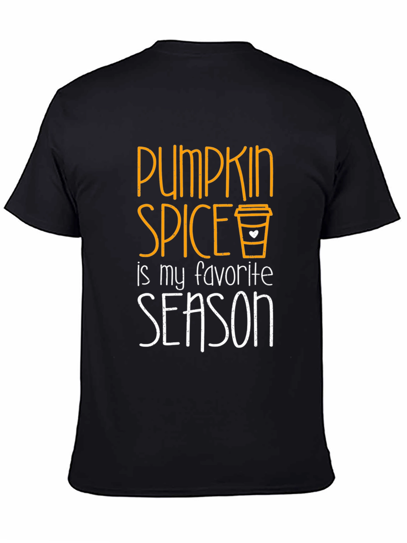 Pumpkin Spice Favorite Season Black T-Shirt