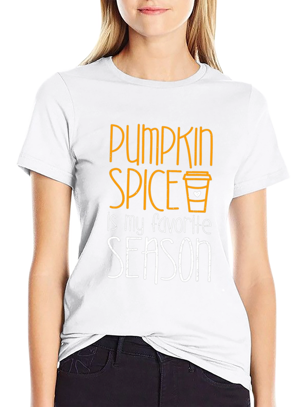 Pumpkin Spice Favorite Season Black T-Shirt