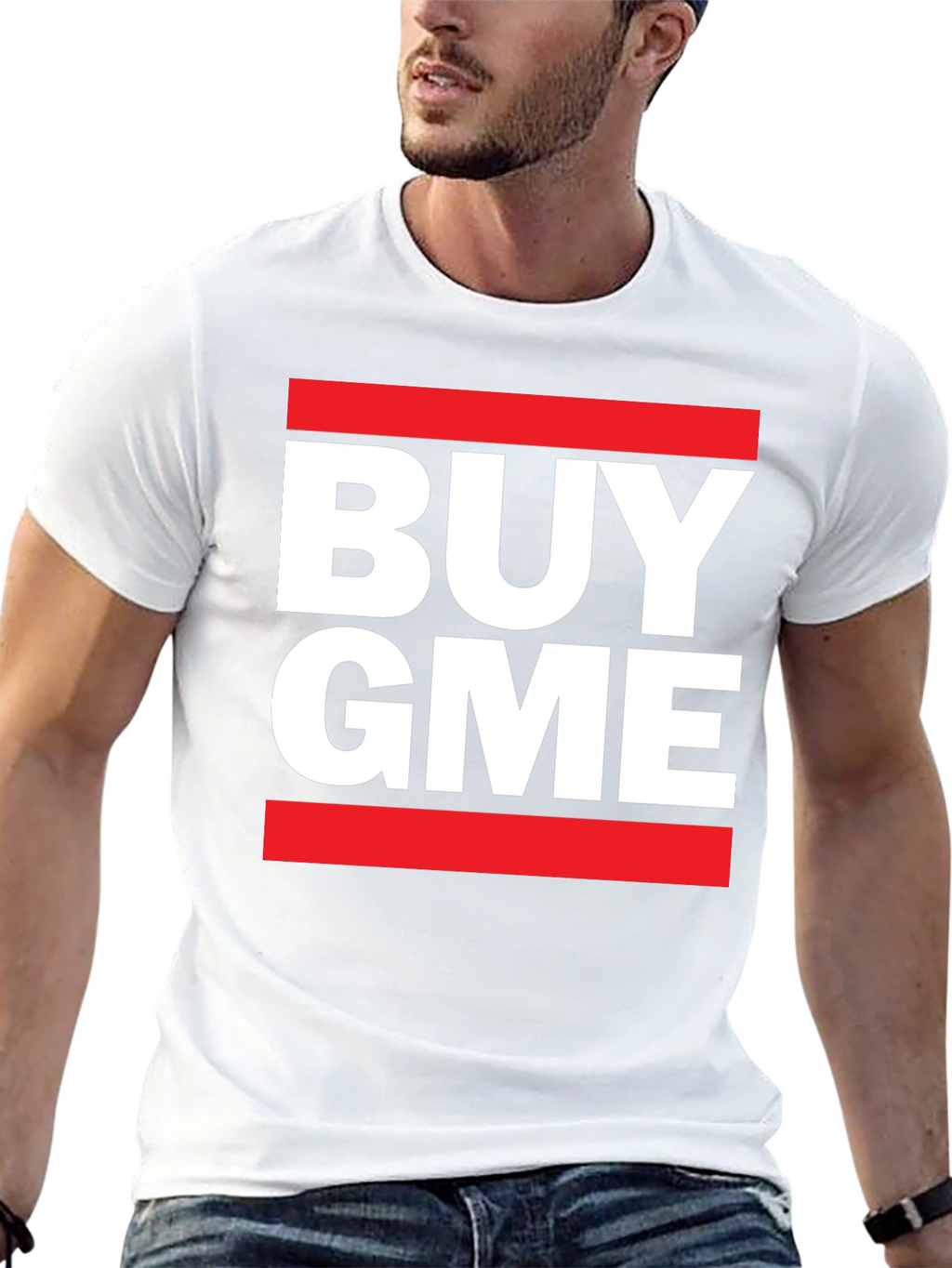 Buy GME T-Shirt - Red and White Graphic Tee