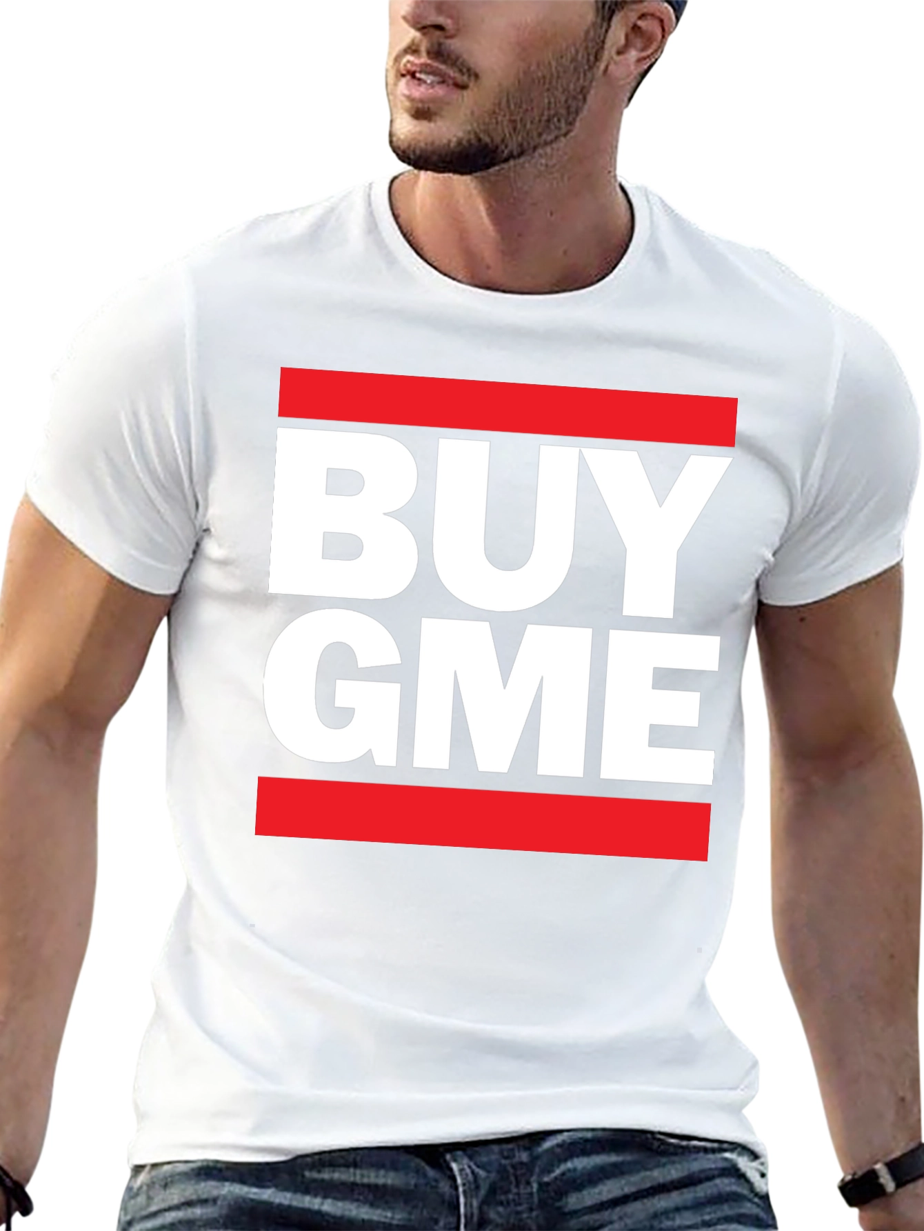 Buy GME T-Shirt - Red and White Graphic Tee
