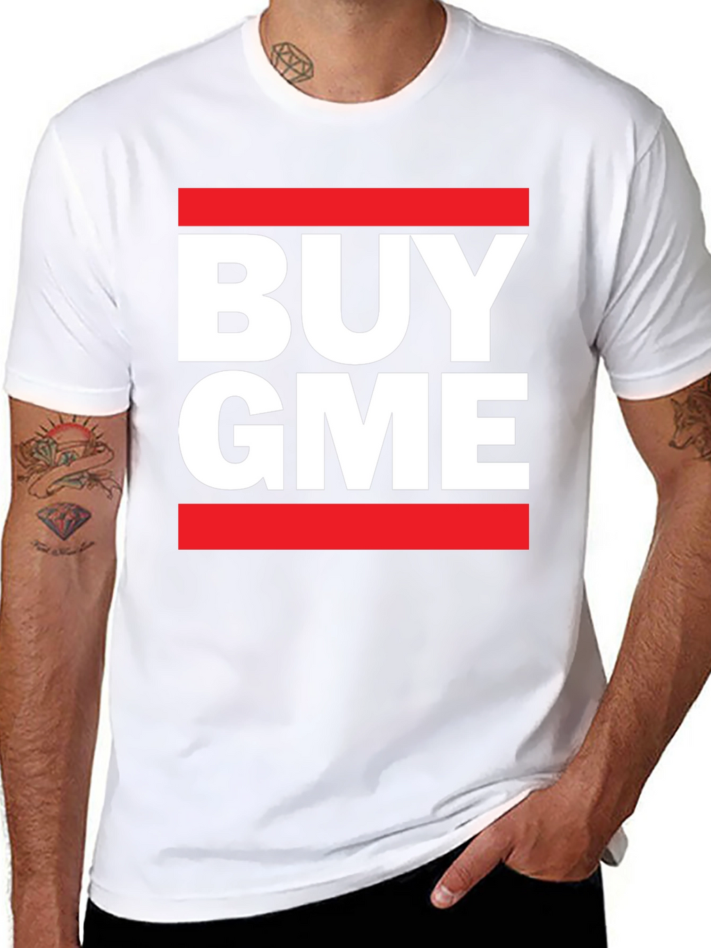 Buy GME T-Shirt - Red and White Graphic Tee