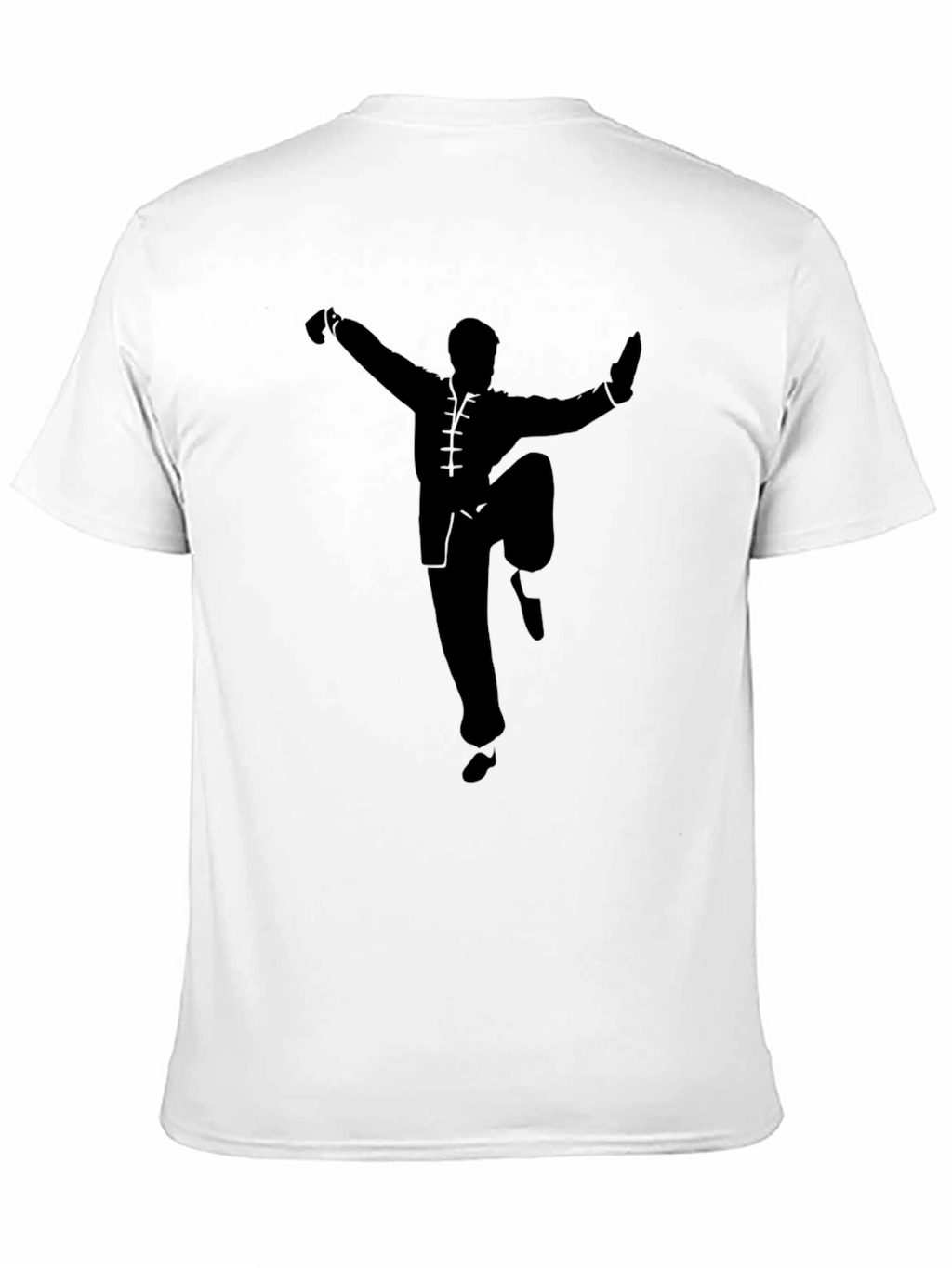 Black Martial Arts T-Shirt - Kung Fu Silhouette