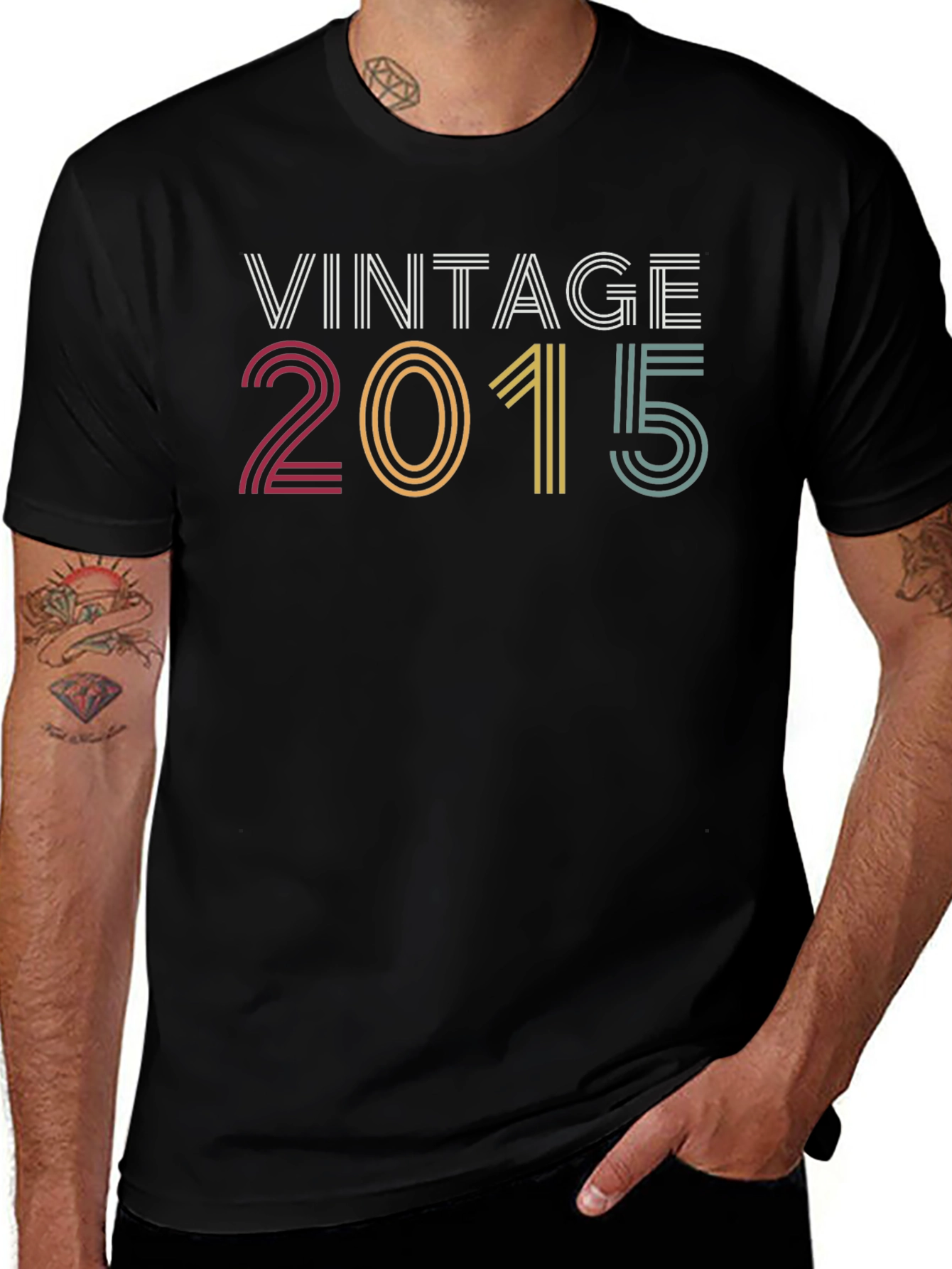 Vintage 2015 Graphic Tee - Retro Birthday Shirt