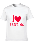 I Love Farting Graphic Tee - Black Cotton Shirt