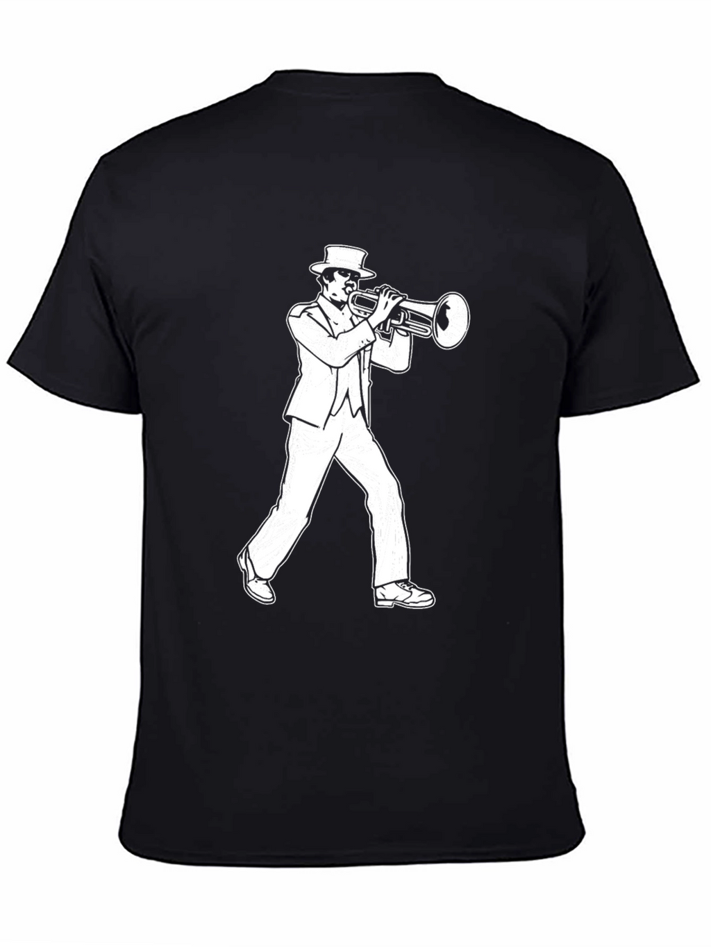 Jazz Trumpet Player Graphic T-Shirt - Black