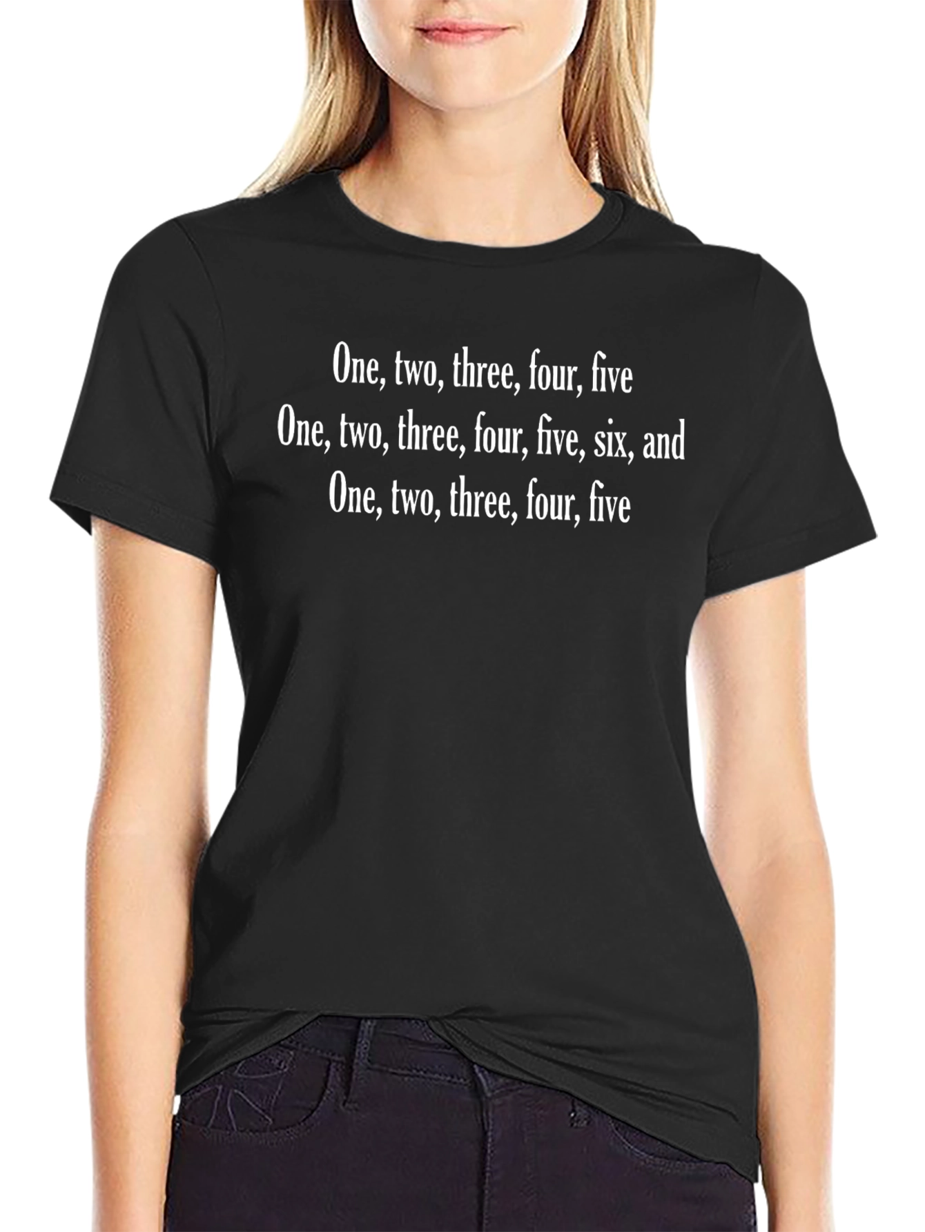 Counting Numbers Black T-Shirt