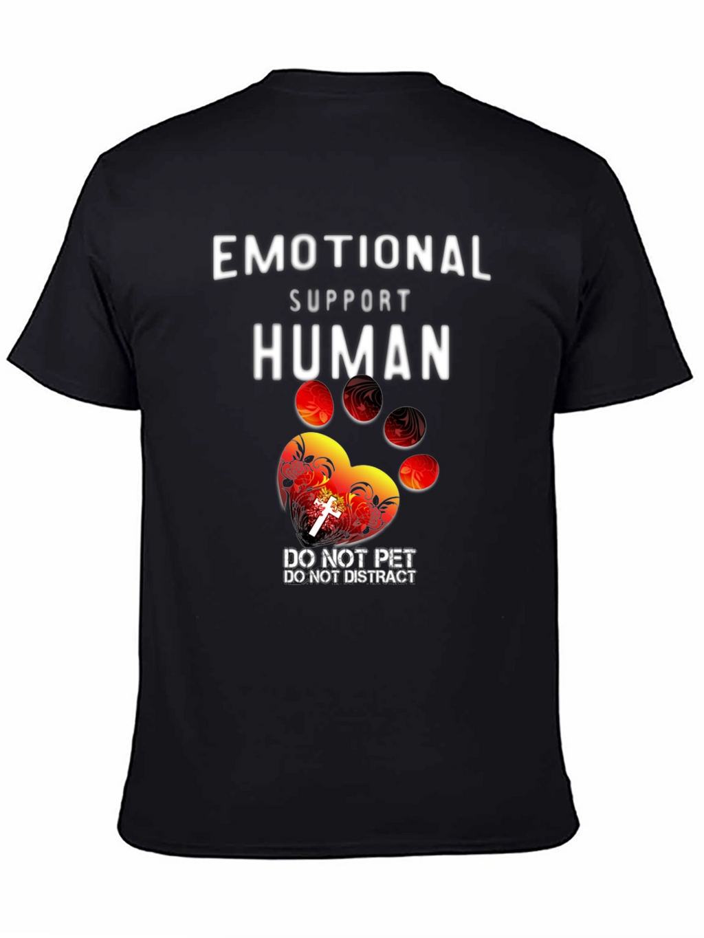 Emotional Support Human Paw Print Graphic Tee