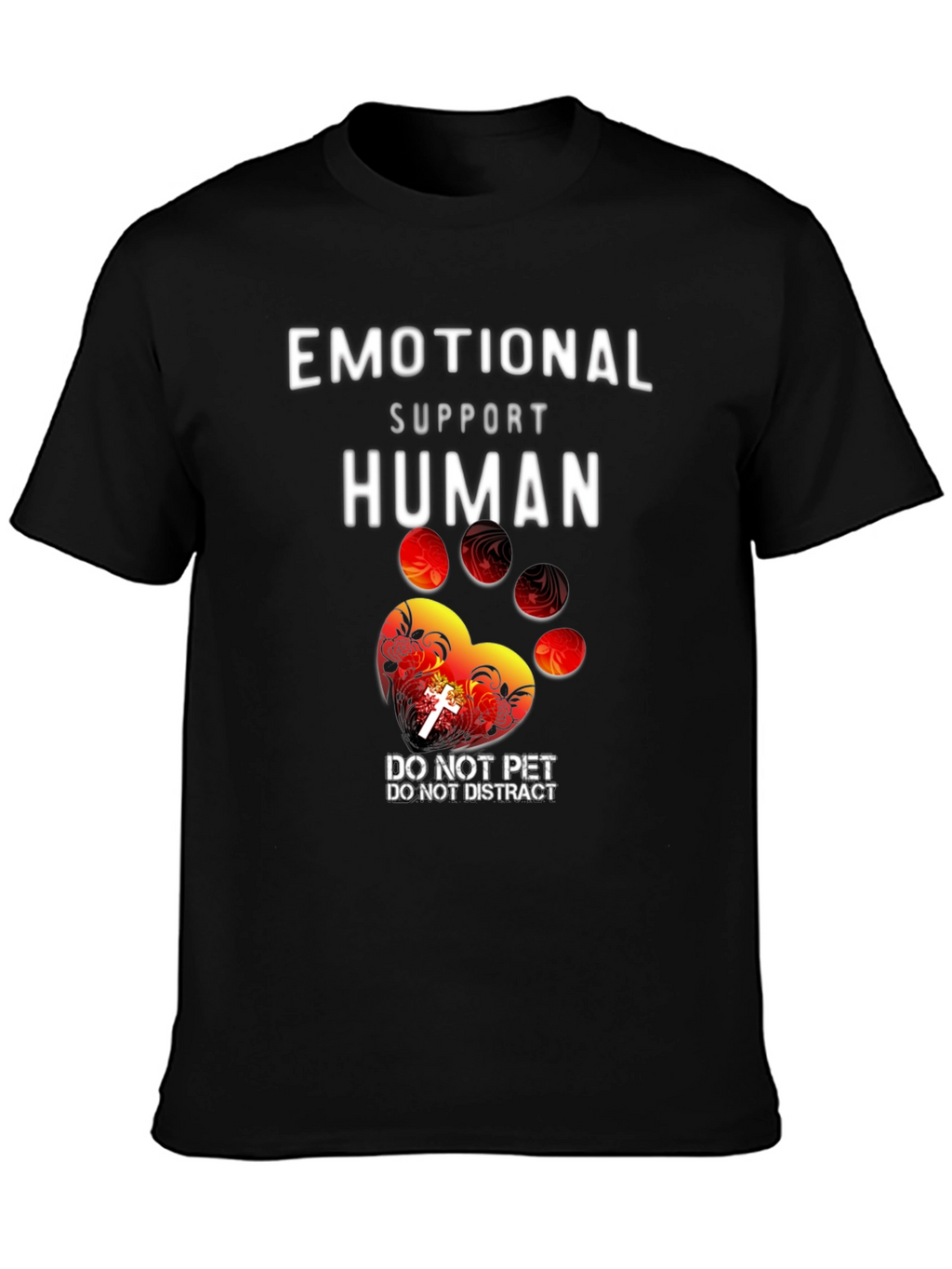 Emotional Support Human Paw Print Graphic Tee