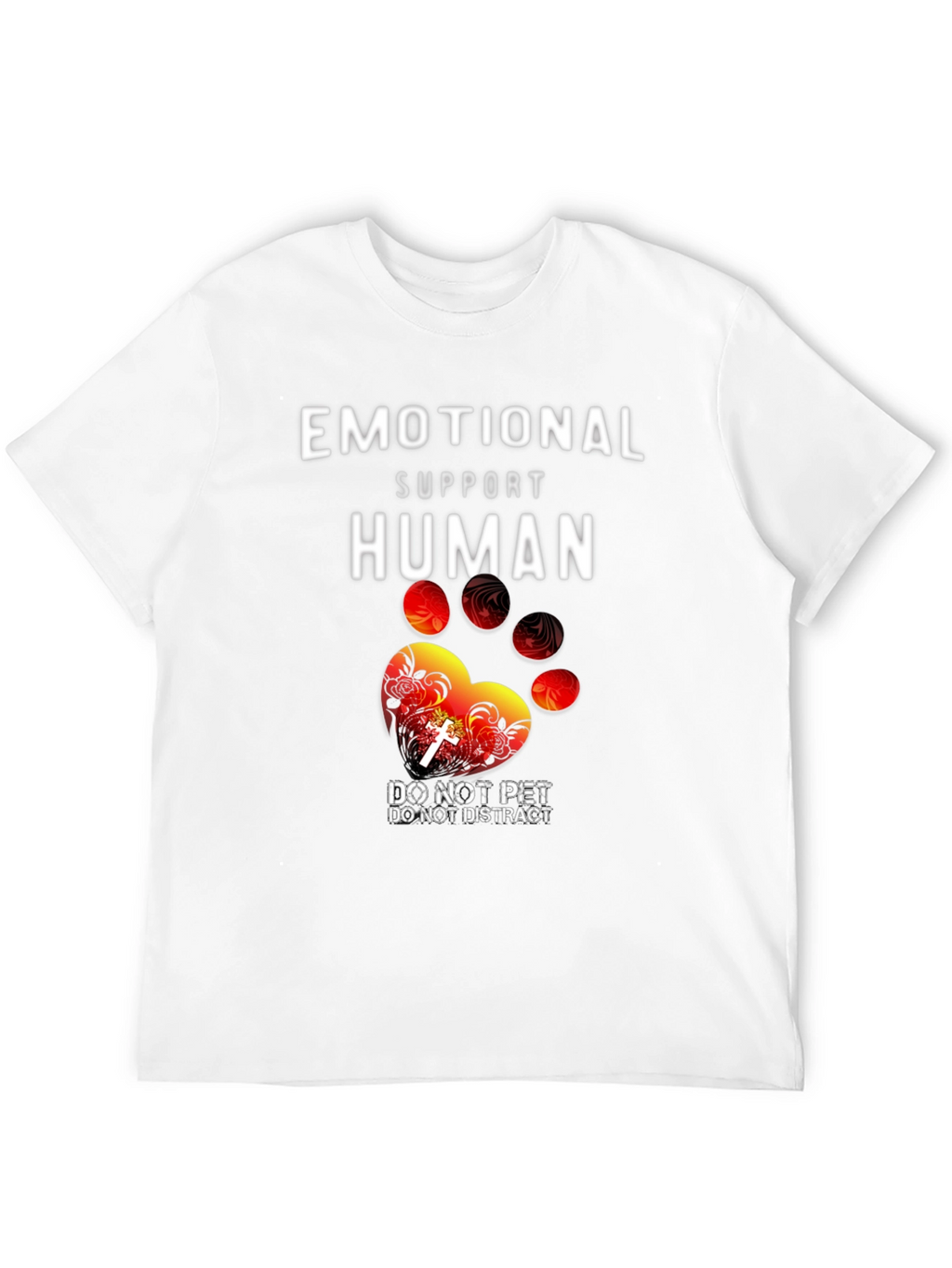 Emotional Support Human Paw Print Graphic Tee