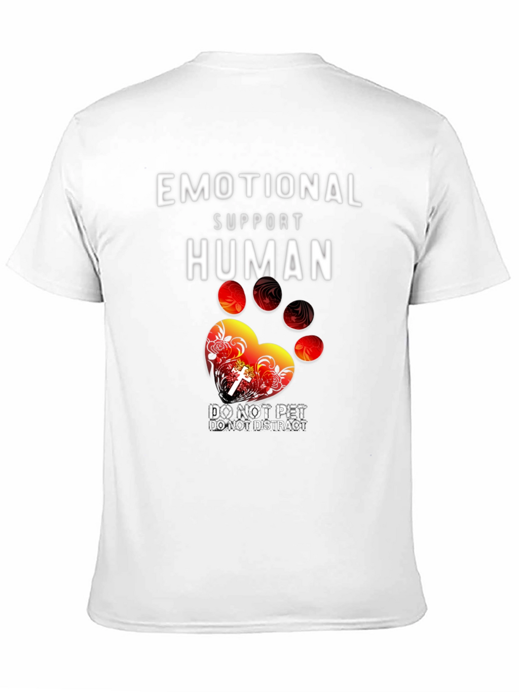 Emotional Support Human Paw Print Graphic Tee