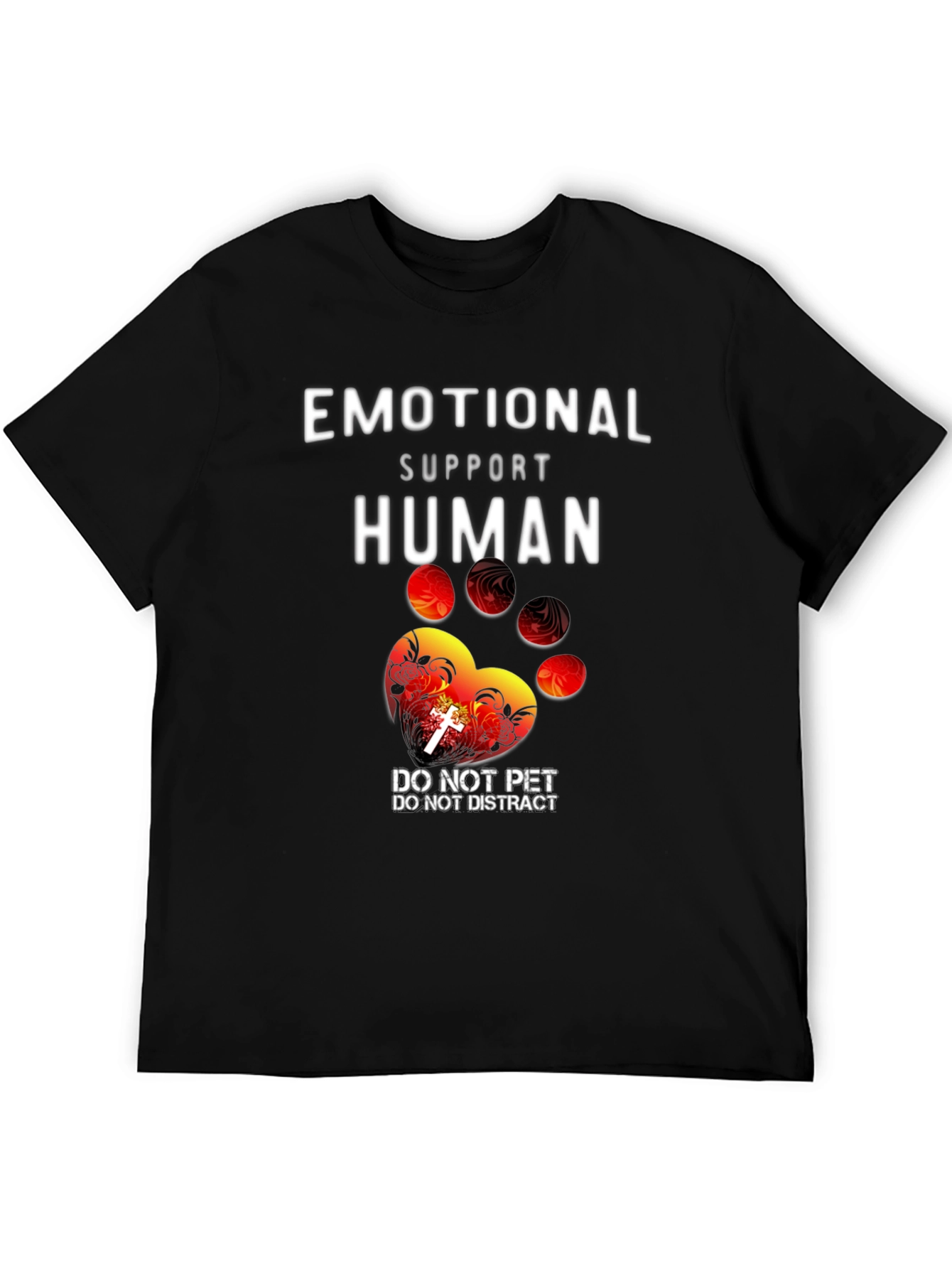 Emotional Support Human Paw Print Graphic Tee