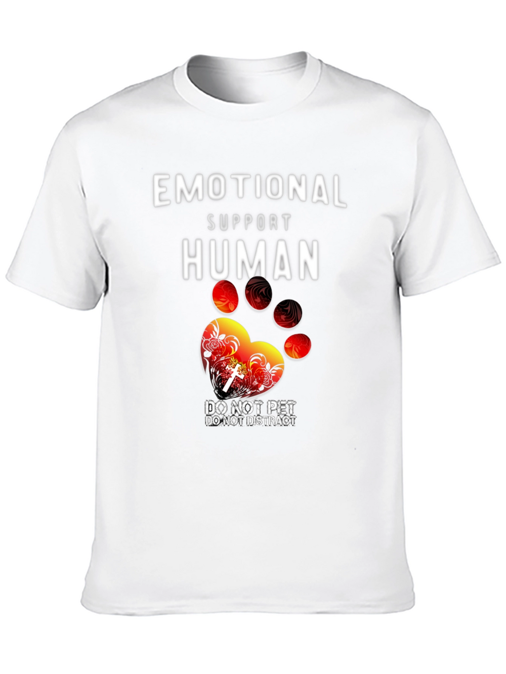 Emotional Support Human Paw Print Graphic Tee